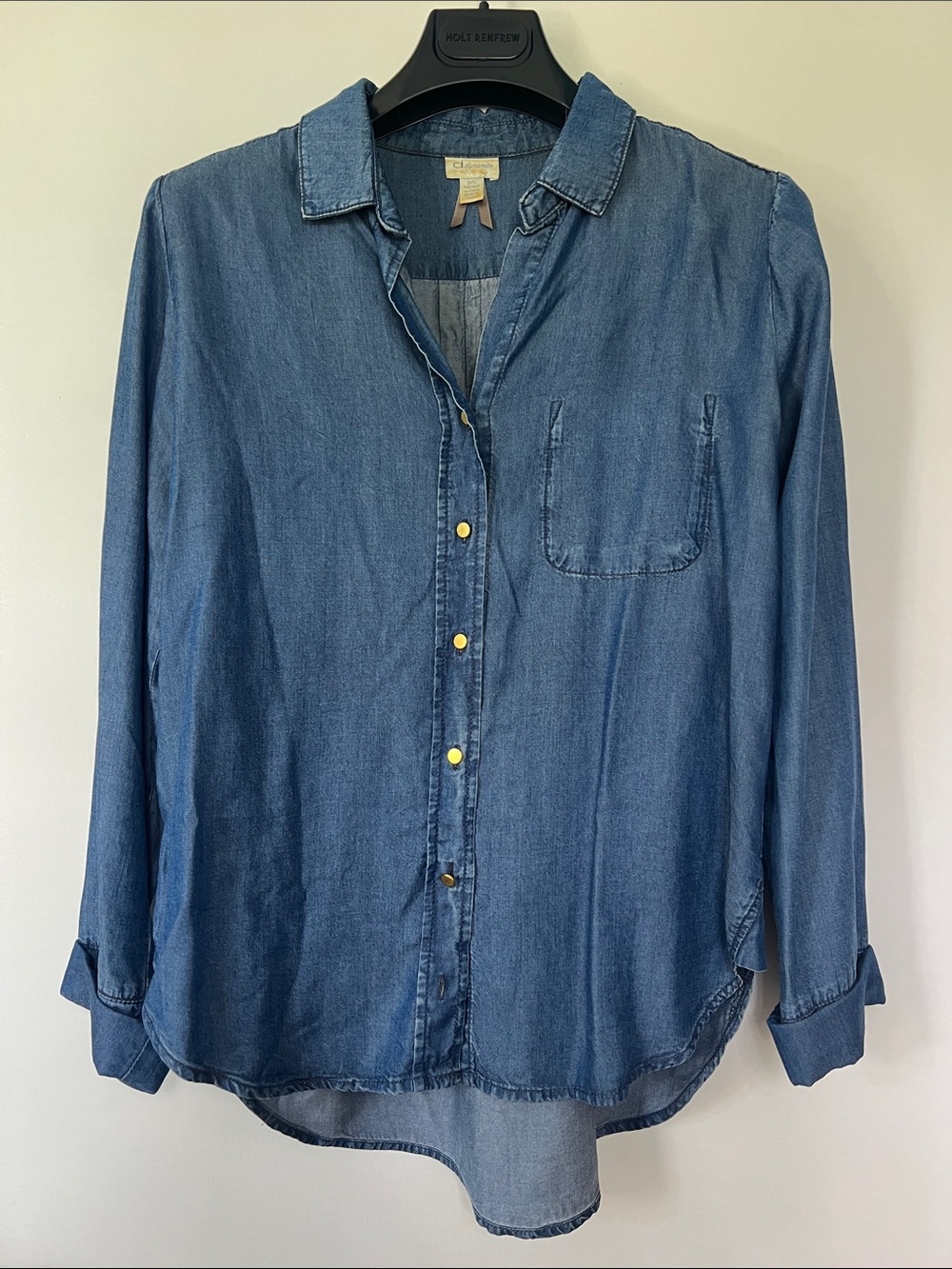 Dynamite Blue Denim Button-Down Shirt